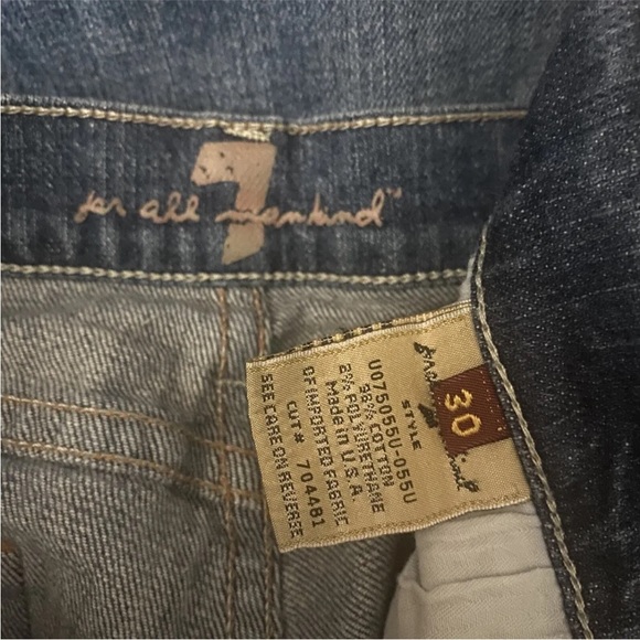 7 For All Mankind Jeans *Shortened Length 28.5" Inseam - Picture 13 of 13